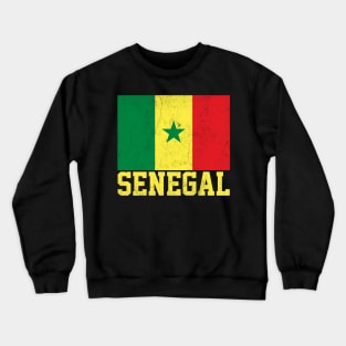 Senegal // Vintage-Style Flag Design Crewneck Sweatshirt